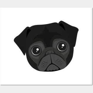 Black Pug Posters and Art